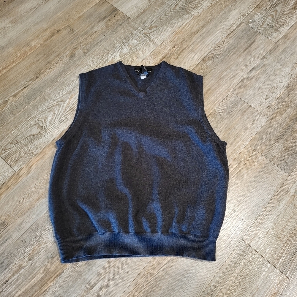 Croft & Barrow Pullover V Neck Sweater Vest Mens Size Medium